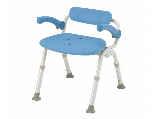 Panasonic Age Free Shower Chair [Yukuria] Middle SP with Lumbar Support Folding N Blue