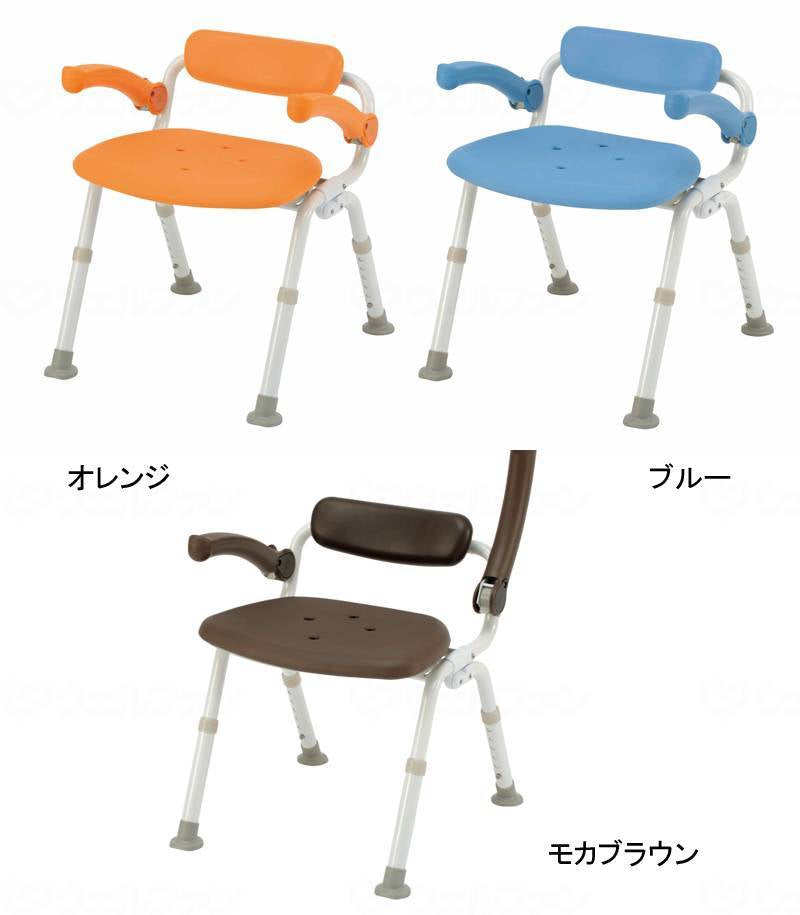 Panasonic Age Free Shower Chair [Yukuria] Middle SP with Lumbar Support Folding N Blue