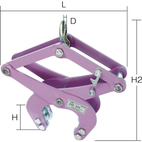 スーパー　コンクリート二次製品用吊クランプ（カム式）　容量：５００ｋｇ　CGC-500　1 台