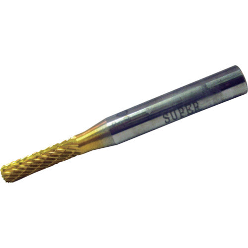 Super Super Carbide Bur Titanium Coated All Carbide Type Cylindrical (Double Cut) Blade Diameter: 4.0mm Shaft Diameter: 6.0mm SBT1C02 1 pc