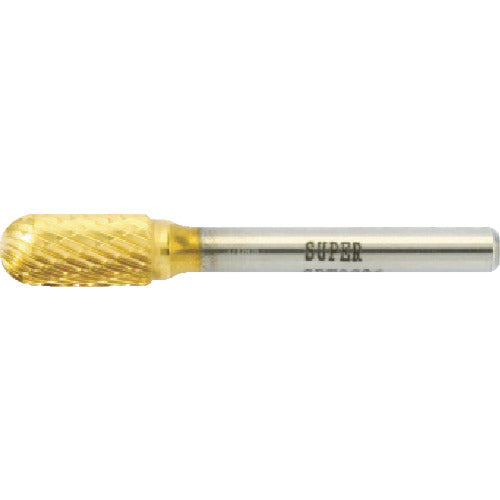 Super Super Carbide Bur Titanium Coated All Carbide Type Rounded Cylindrical (Double Cut) Blade Diameter: 6.0mm Shaft Diameter: 6.0mm SBT2C04 1 pc