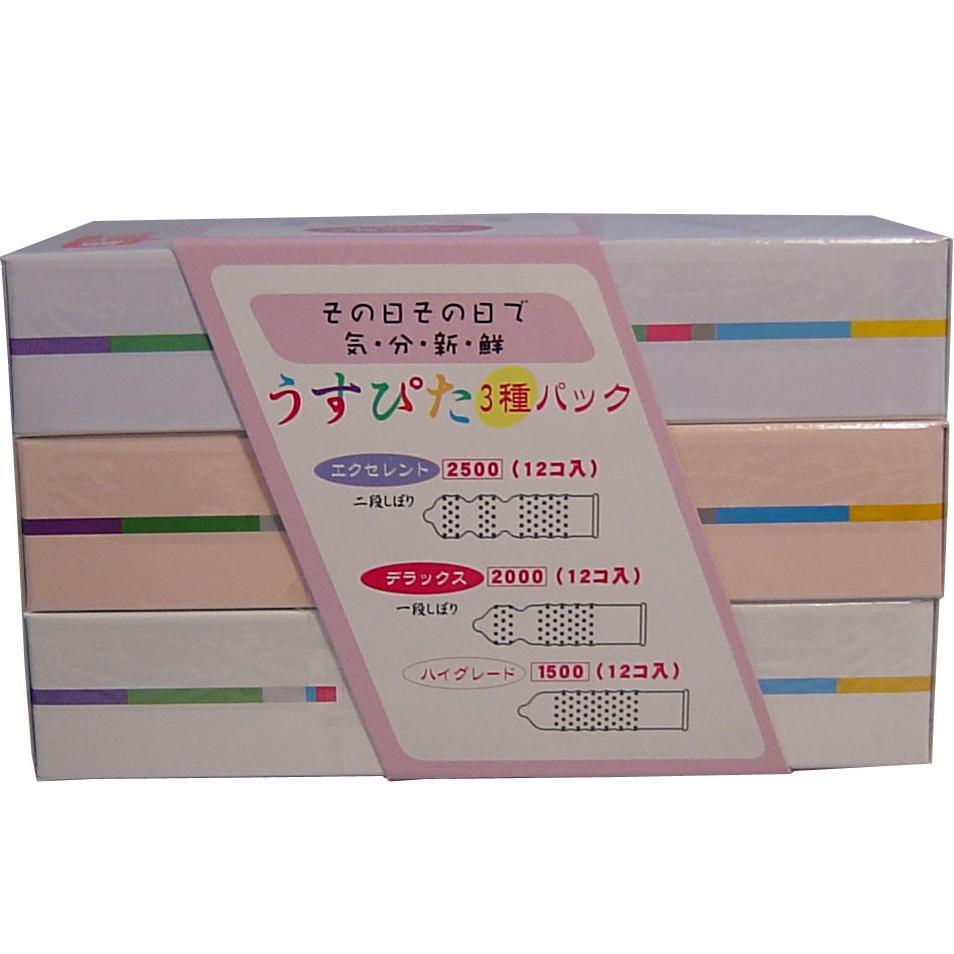 우스피타 3종 팩 유익하고 즐거운 3종 팩 콘돔 1개