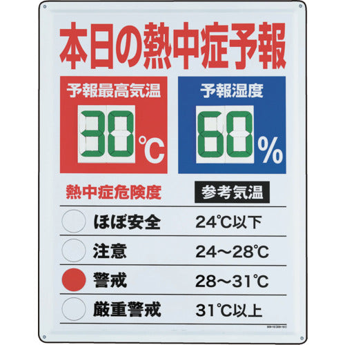ユニット　熱中症予報板　HO-185　1 Ｓ