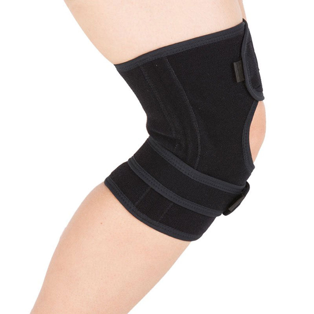 Knee Rescue Open Knee Support Black Medium Size 1 Piece