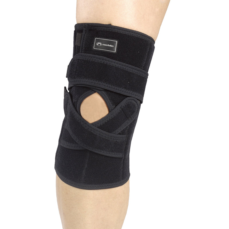 ニーレスキュークロスサポート ひざ用サポーター ブラック LLサイズ 1 個