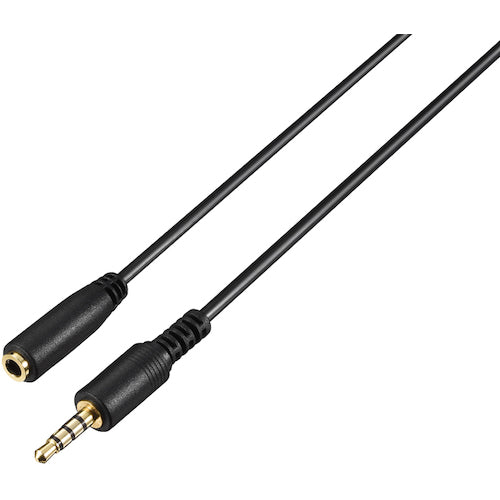 BAFFALO PC Headset Extension Cable 4 Pole 1.0m Black BSHSXC100BKZ 1 pc