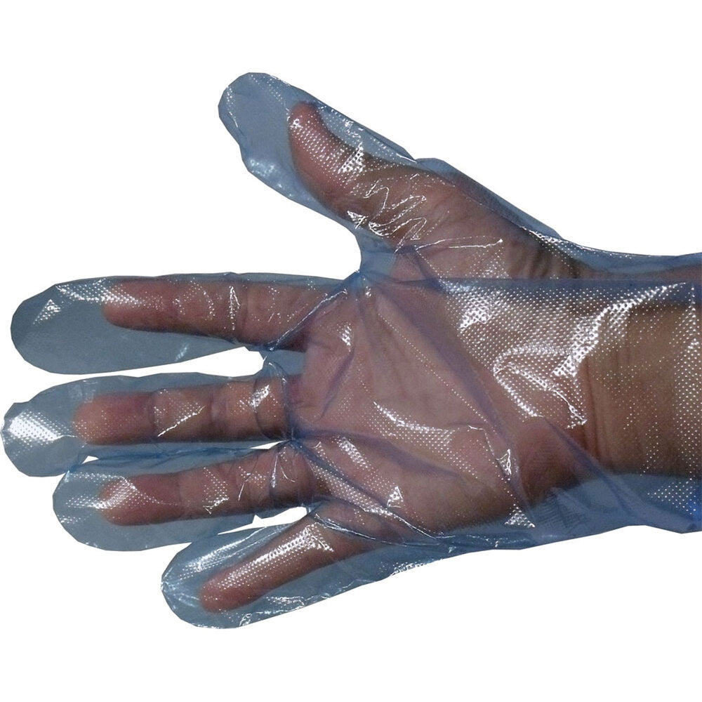 [For commercial use] Embossed gloves (polyethylene gloves for food processing) Blue S size 200 pieces 1 piece