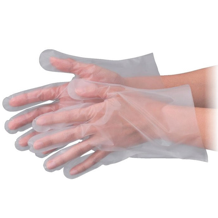 [For commercial use] No.341 Polyclean Embossed Food Sanitation Law Compliant Disposable Gloves Semi-transparent L Size Box of 100 1 pc