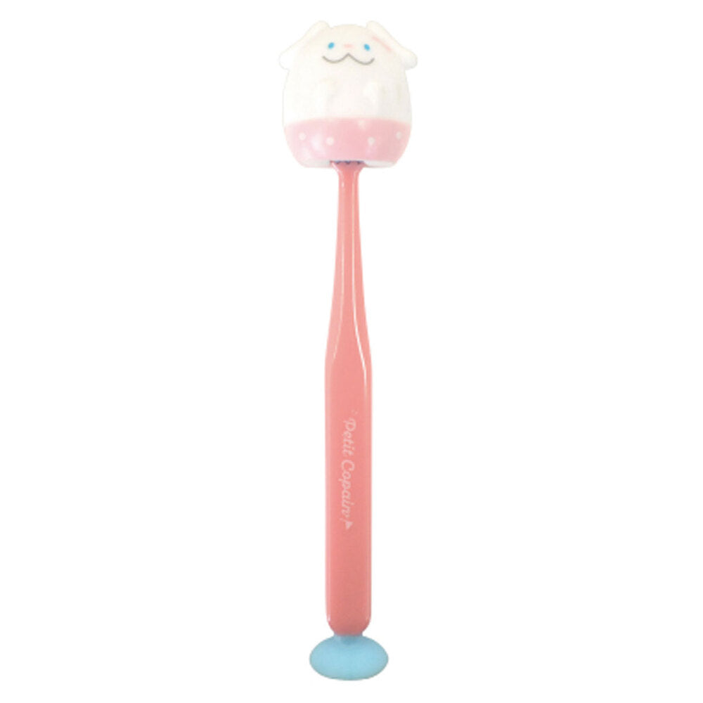 Mascot Cap Toothbrush with Suction Cup, Rabbit, 1 Piece, 1 pc