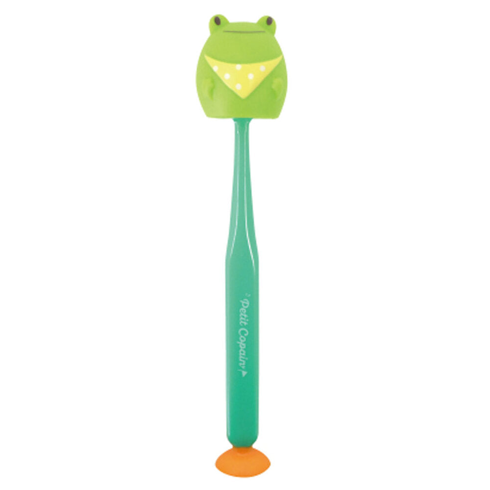 Mascot Cap Toothbrush with Suction Cup Frog 1pc