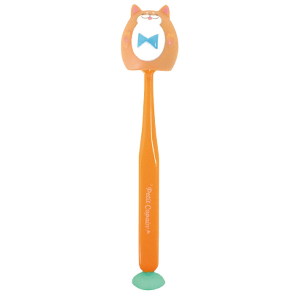 Mascot Cap Toothbrush with Suction Cup Shiba Inu 1 Piece 1 pc