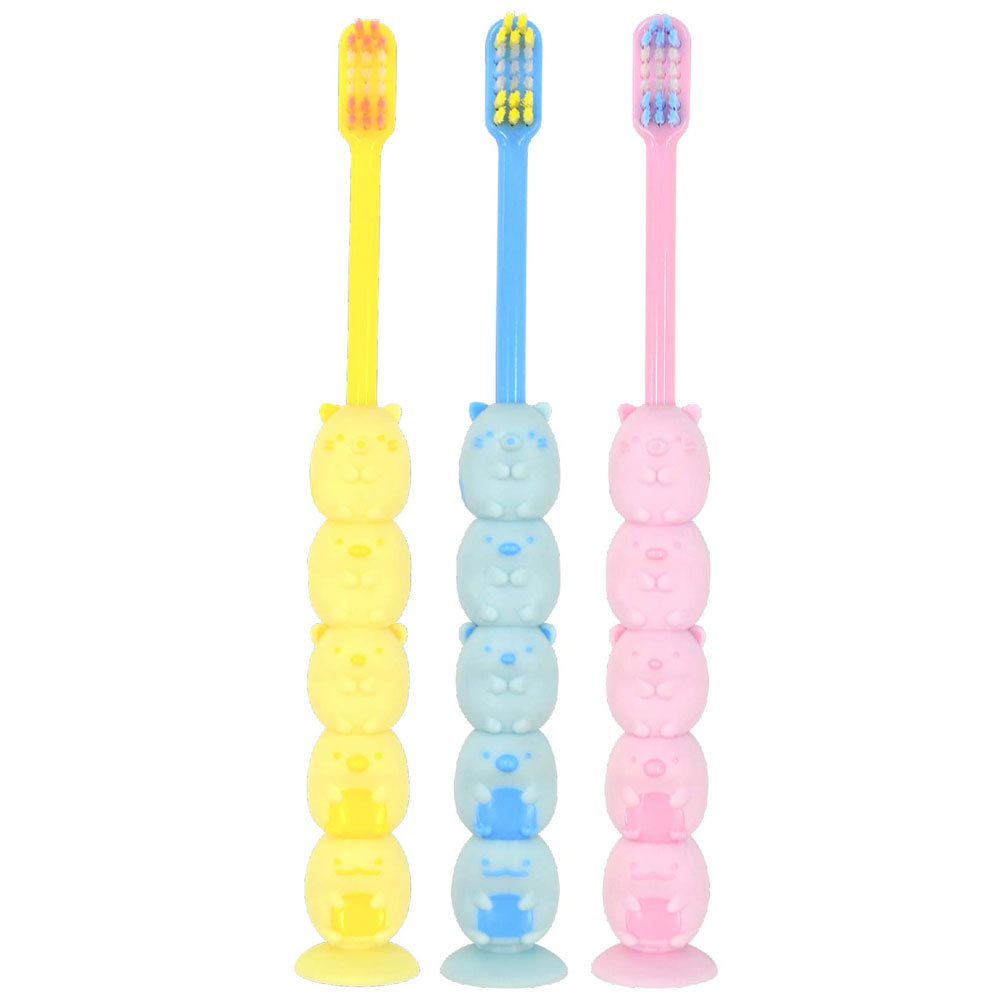 ピタット すみっコぐらし 吸盤付き歯ブラシ 3本セット 1 個