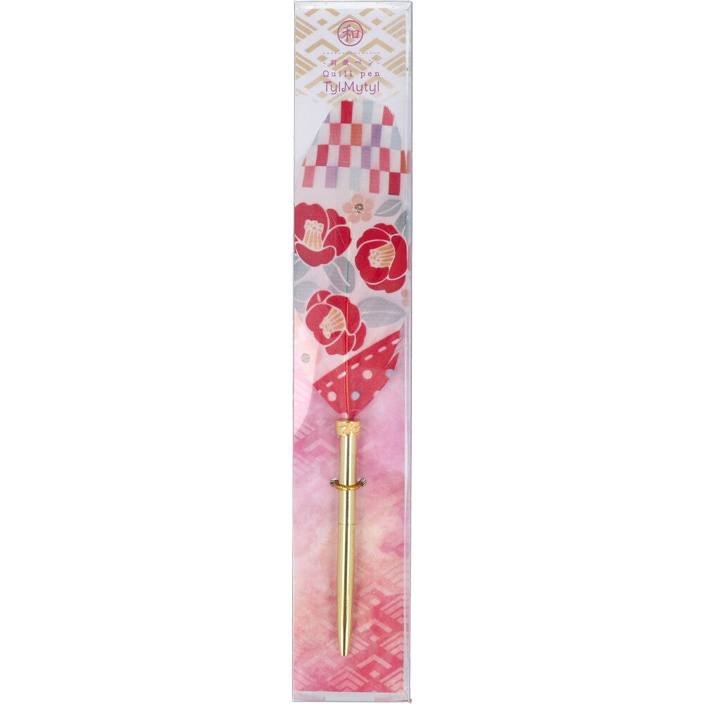 クイルペン 羽根ペン ジャパン 椿 1 個