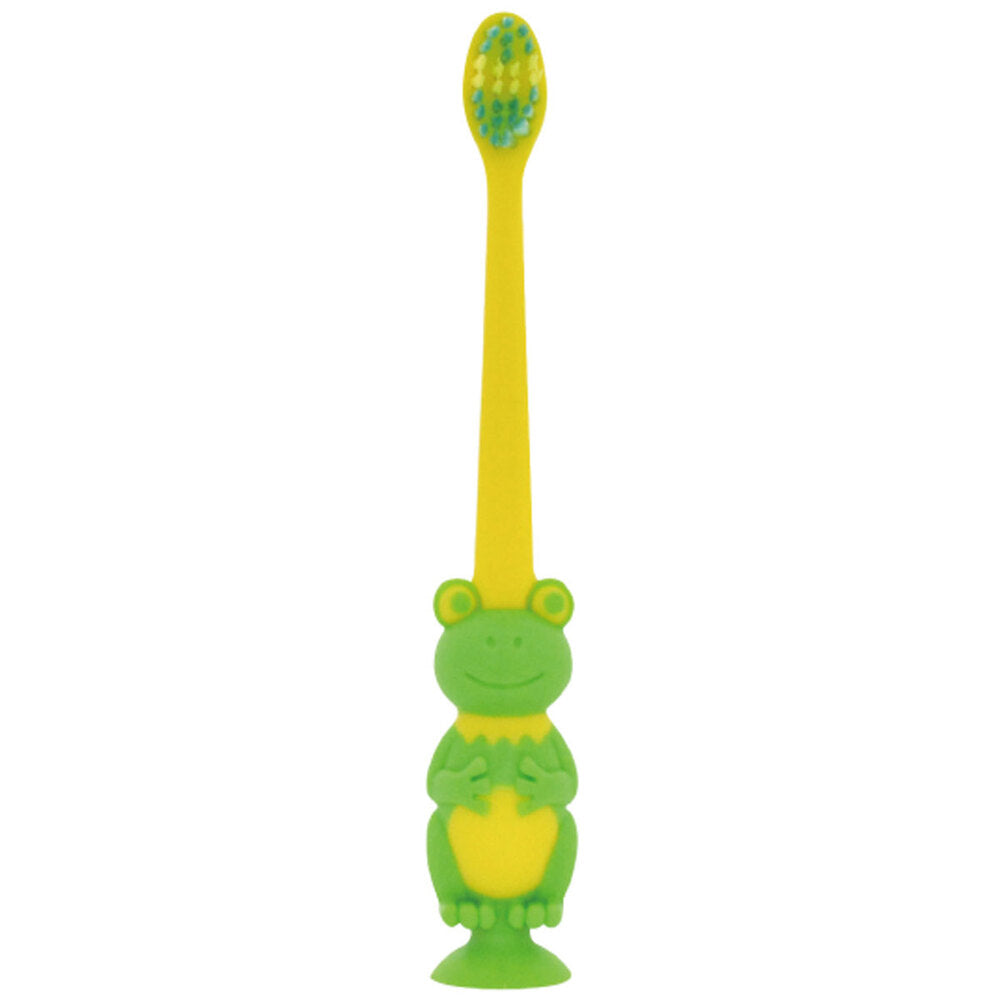 피타트 케로케로 개구리 칫솔 빨판 &amp; 캡 첨부 옐로우 그린 1개입 1개