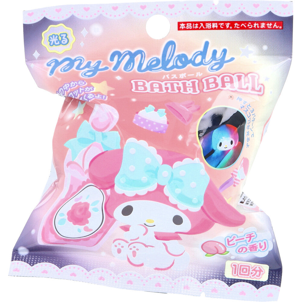 My Melody Glowing Bath Ball Peach Scent 75g 1 serving 1 piece
