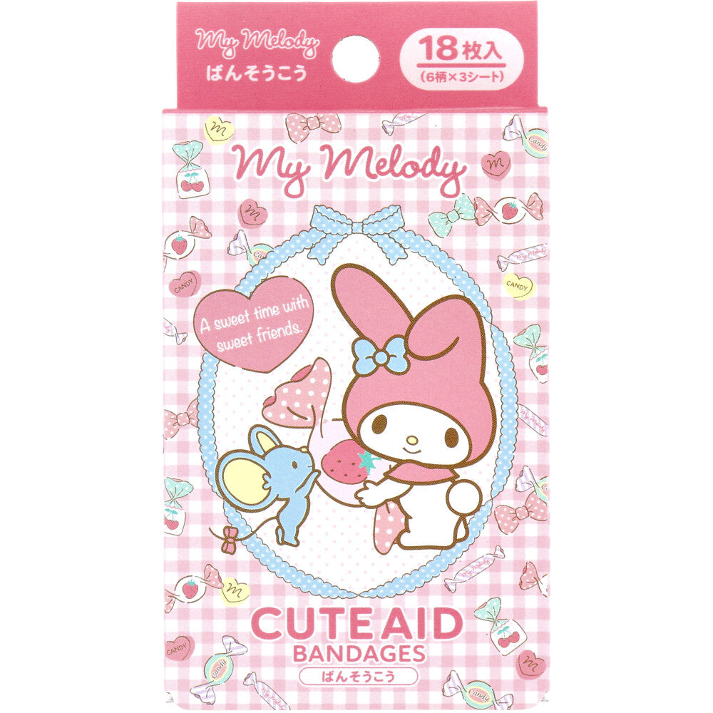 【数量限定入荷】キャラクターばんそうこう CUTE AID マイメロディ 18枚入 1 個