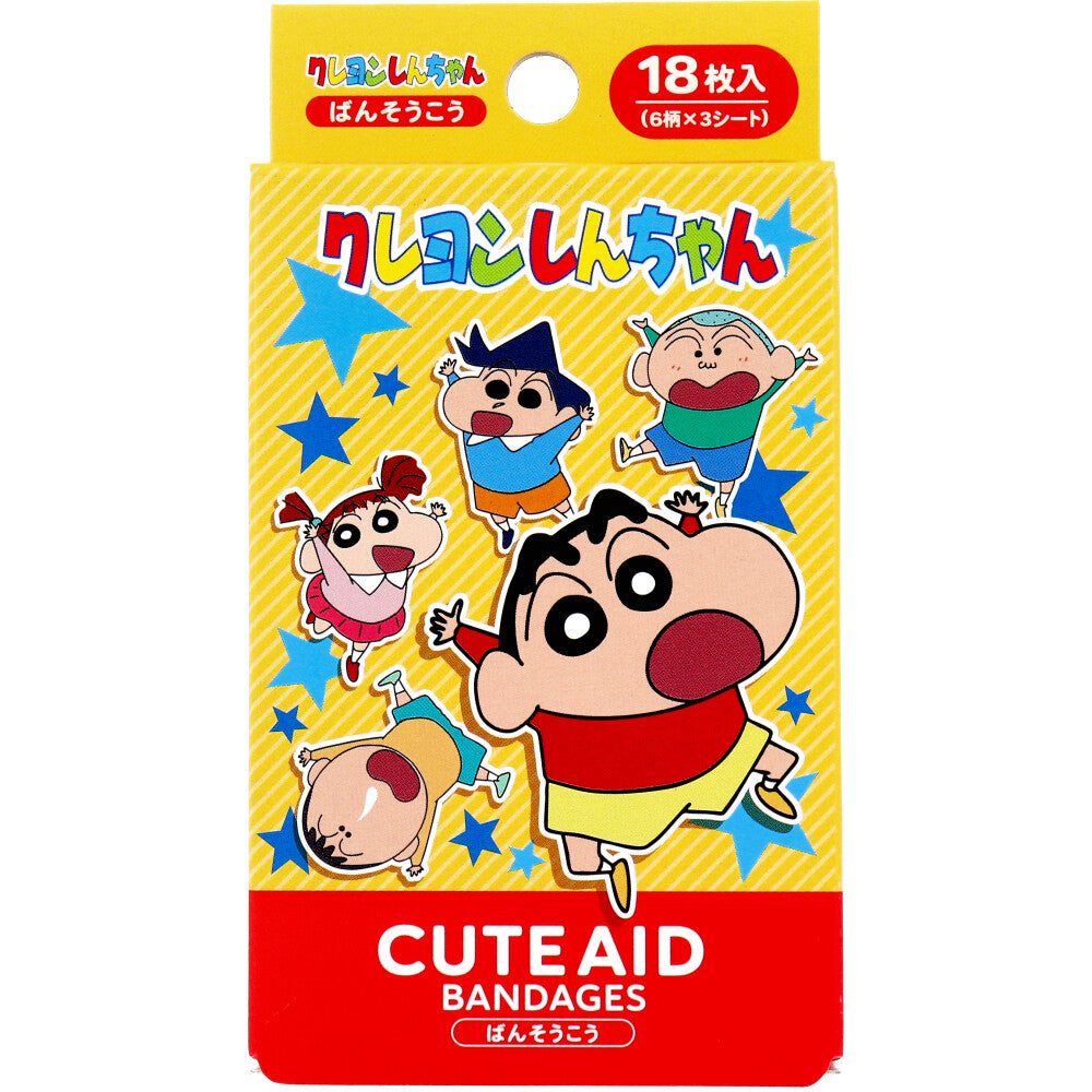 [메이커 결품]캐릭터 반소코 CUTE AID 크레용 신짱 신노스케 18장입 1개
