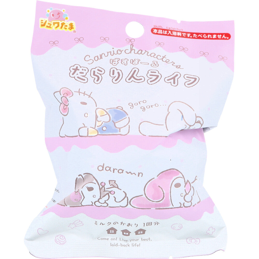Schwatama Sanrio Characters Dararin Life Bath Ball Milk Scent 75g 1 serving 1 piece