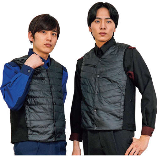 오카시오 흑색 발열 베스트＋모바일 배터리 10,000mAh 세트 L OK40206-L 1개