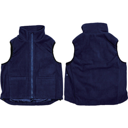Okashio Navy Blue Fleece Heating Vest + Mobile Battery 10,000mAh Set L OK40211-L 1 pc