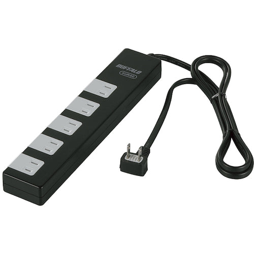 ＢＡＦＦＡＬＯ　２ピン式電源タップ　１０個口タイプ　雷サージ防止／集中スイッチ付　１．５ｍ　ブラック　BSTAPSD21015BK　1 個