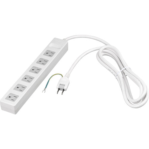 BAFFALO 3-pin power strip with magnet and double structure, 6 outlets/5m, white, BTWMTJ3650WH, 1 unit