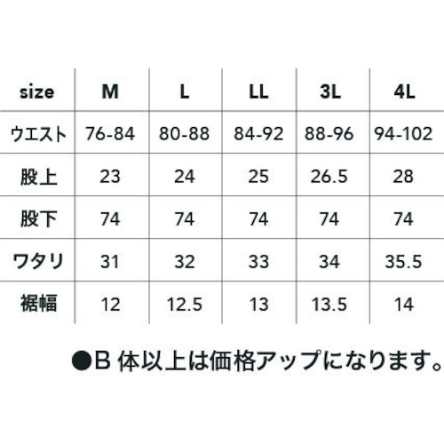 ＣＨＵＳＡＮ　電熱インナーパンツ　Ｎ・ブラック　Ｌ　886005-814-L　1 着