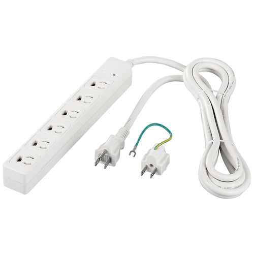ＢＡＦＦＡＬＯ　ＲｏＨＳ対応　３ピン式電源タップ　６個口タイプ　マグネット付　３ｍ　ホワイト　BSTAPMS3630WH　1 個