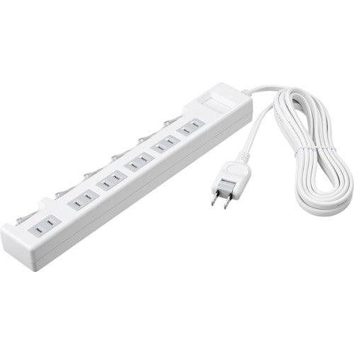 BAFFALO 2-pin power strip with individual switches/dustproof shutter/6 outlets/3.0m White BTCSHWJT2630WH 1 unit