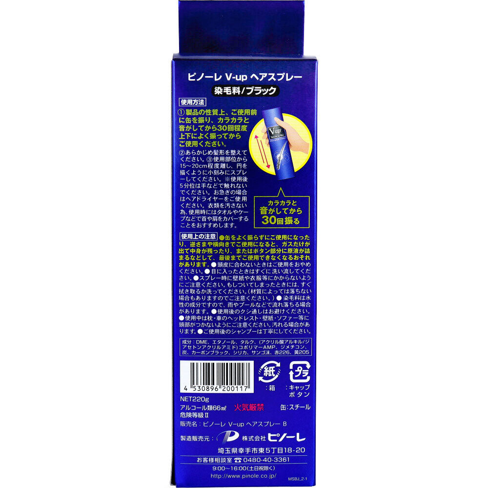 ボリュームアップ ヘアスプレー ブラック 220g×3個セット 1 個