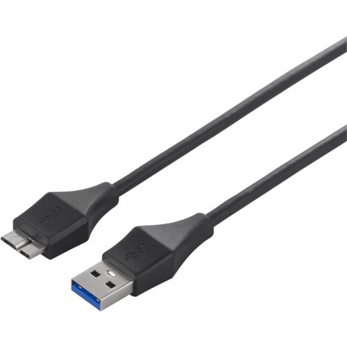 ＢＡＦＦＡＬＯ　ＵＳＢ３．０　Ａ　ｔｏ　ｍｉｃｒｏＢ　スリムケーブル　０．５ｍ　ブラック　BSUAMBSU305BK　1 個