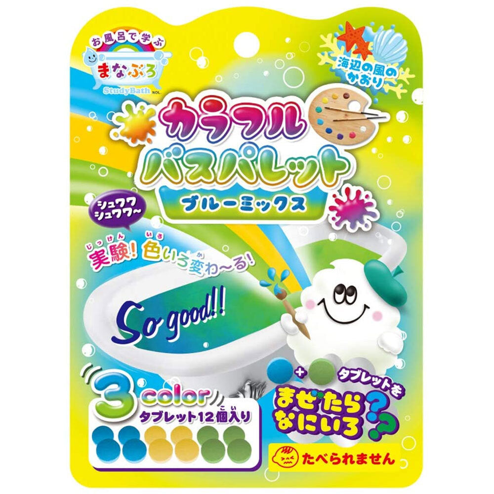 Learning in the Bath Manaburo Colorful Bath Palette Blue Mix (4 each of blue, yellow, and green) 1 serving, 1 piece
