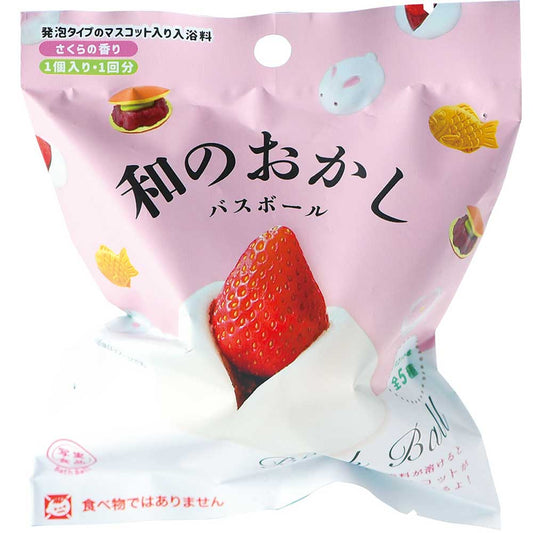 Shajitsu Foods Japanese Sweets Bath Ball Sakura Scent 60g 1 serving 1 piece