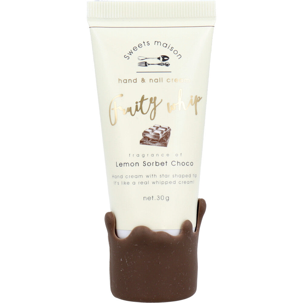 Sweets Maison Fruity Whipped Hand &amp; Nail Cream, Sorbet Chocolate Scent, 30g, 1 piece