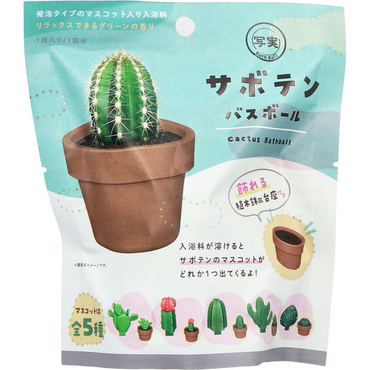 Photorealistic Series Cactus Bath Ball Relaxing Green Scent 50g 1 serving 1 piece