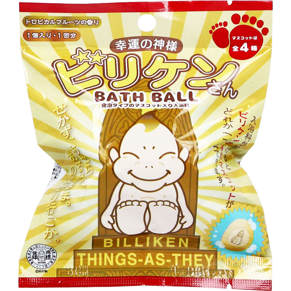 Billiken the God of Luck Bath Ball Tropical Fruit Scent 50g 1 serving 1 piece