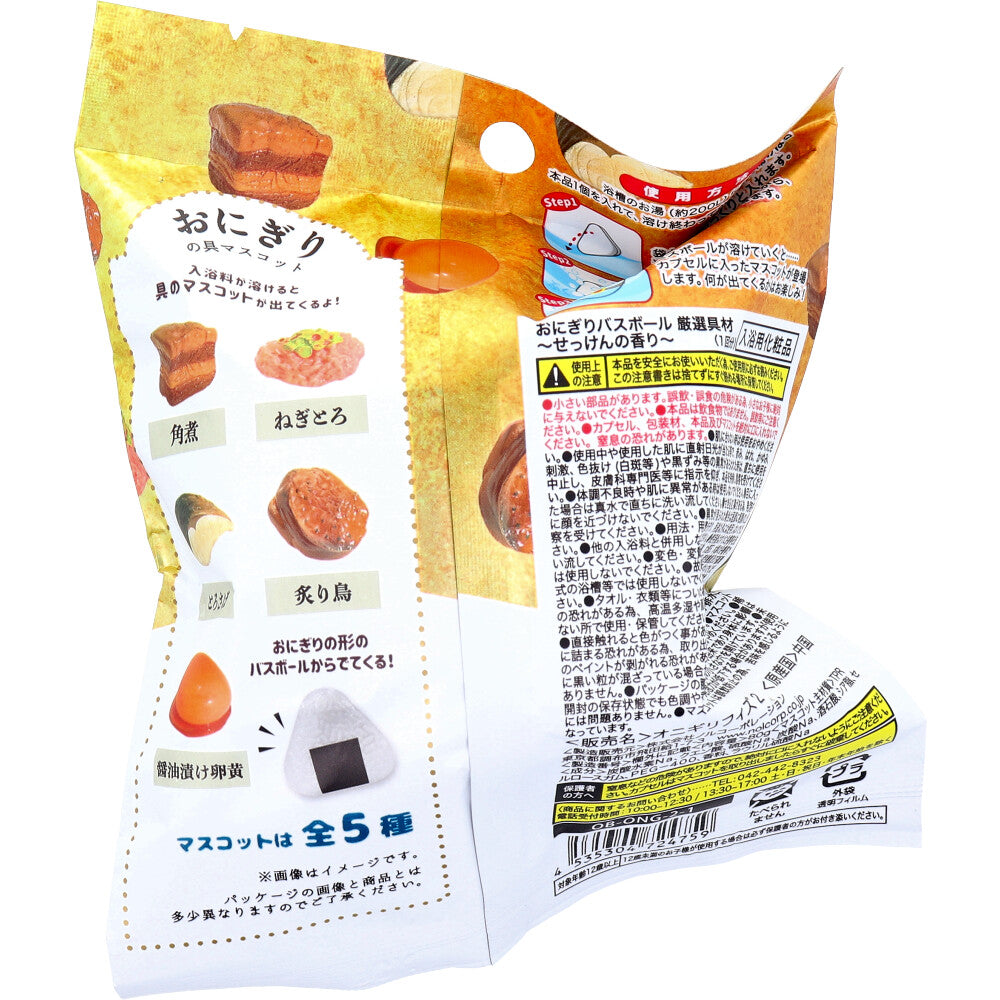 【아울렛】사실 식품 주먹밥 목욕 공 엄선 재질 비누의 향기 80g 1회분 1개