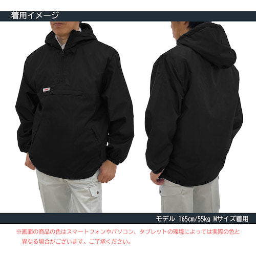 ＴＥＡＧＬＥＳ　１７３５５　フード付き中綿キルトかぶりヤッケ　ブラックＭ　17355 BK M　1 枚