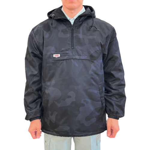 TEAGLES 17355 후드 첨부 안솜 퀼트 덮개 야케 블랙 위장 L 17355 CAMO L 1장