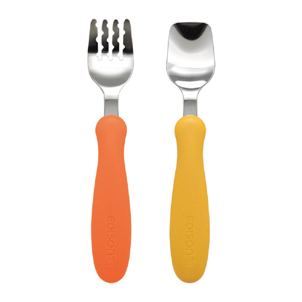 エジソンママのフォーク＆スプーン パンプキン＆キャロット 1 個