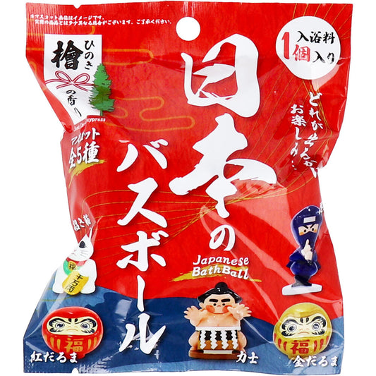 Japanese Bath Ball, Hinoki Scent, 75g, 1 serving, 1 piece