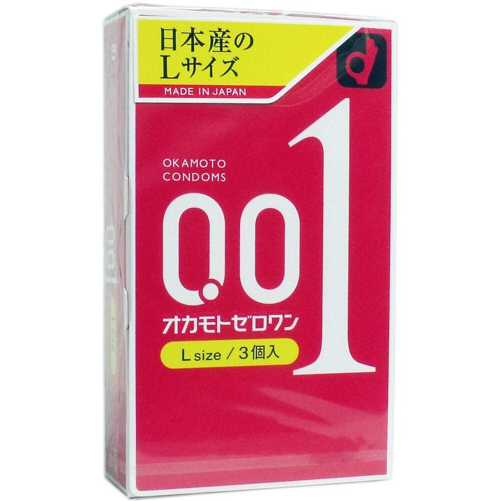 [メーカー欠品]オカモトゼロワン 0.01ミリ コンドーム Lサイズ 3個入 1 個