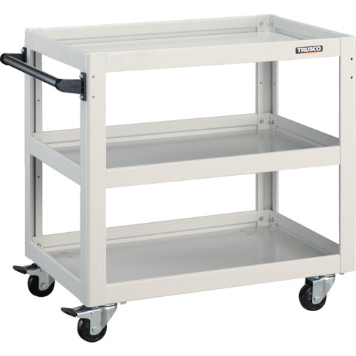 TRUSCO 툴 왜건 돌고래 750X500 4륜 자재 화이트 DLWS-773J-W 1대