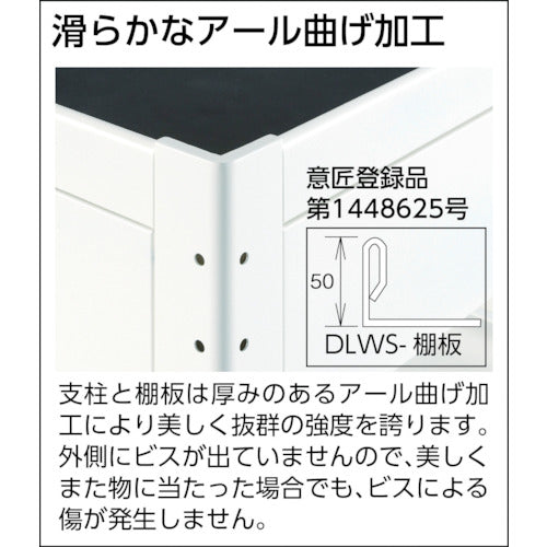 ＴＲＵＳＣＯ　ツールワゴン　ドルフィン　７５０Ｘ５００　４輪自在　ヤンググリーン　DLWS-773J-YG　1 台