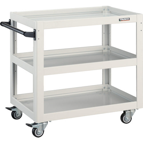 TRUSCO 툴 왜건 돌고래 750×500 4륜 자재 우레탄 바퀴 화이트 DLWS-773UJ-W 1대