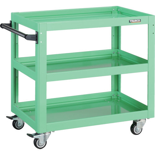 TRUSCO 툴 왜건 돌고래 750×500 4륜 자재 우레탄 바퀴 영 그린 DLWS-773UJ-YG 1대