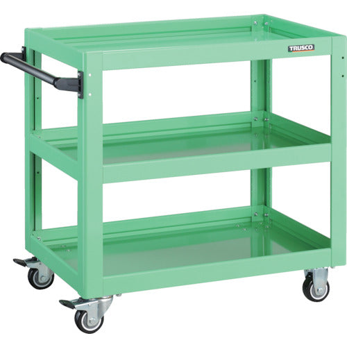 TRUSCO 툴 왜건 돌고래 750×500 우레탄 바퀴 영 그린 DLWS-773U-YG 1대