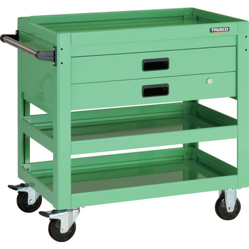 TRUSCO 툴 왜건 돌고래 750X500 2단 인출 영 그린 DLWS-773X-YG 1대