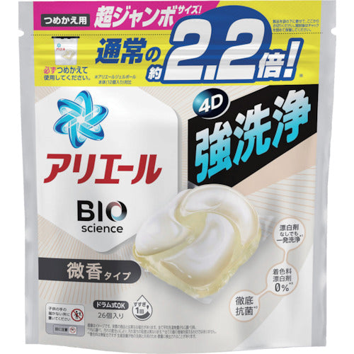 Ｐ＆Ｇ　アリエール　ジェルボール４Ｄ　微香　詰め替え　超ジャンボ　２６個　402270　1 個