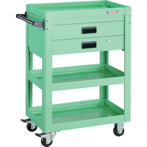 TRUSCO Tool Wagon Dolphin 600X400 2-Drawer Young Green DLWS-963X-YG 1 Unit